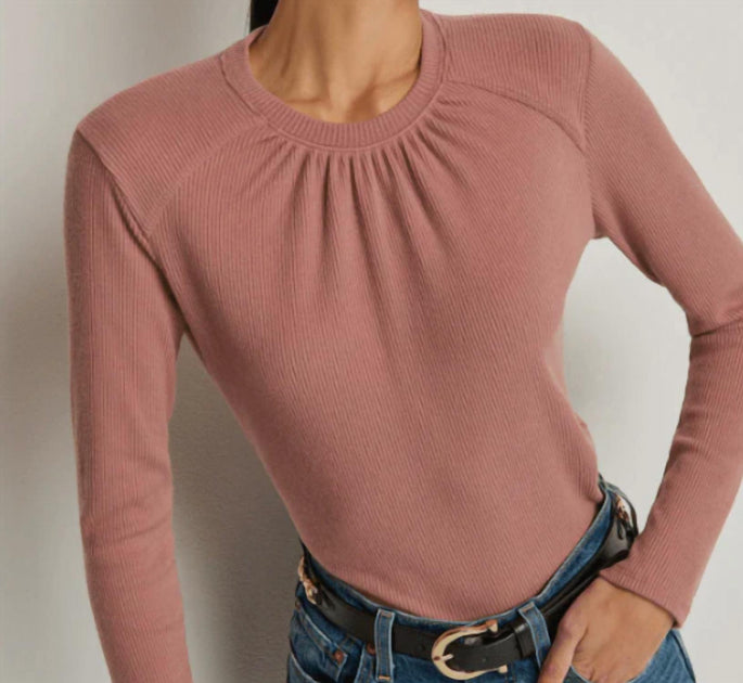 Nation LTD Alejaria Long Sleeve Tee Pink Medium 4