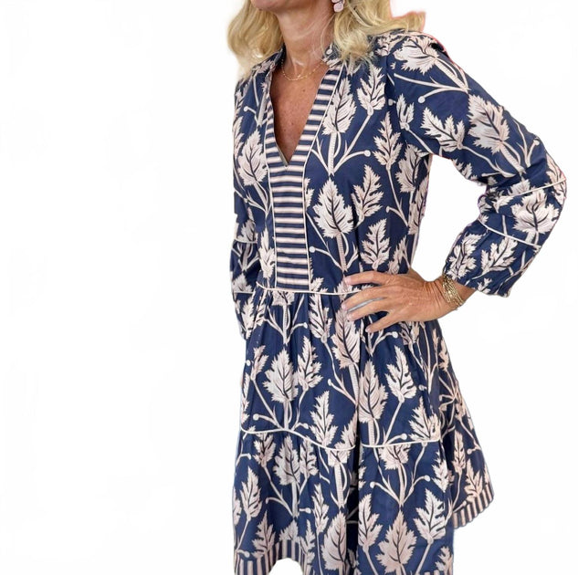 La Plage Alison Langarmkleid Blau XS 4
