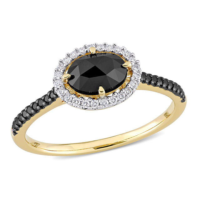 Mimi & Max Asteria Halo Engagement Ring Yellow Gold US 4.5 2