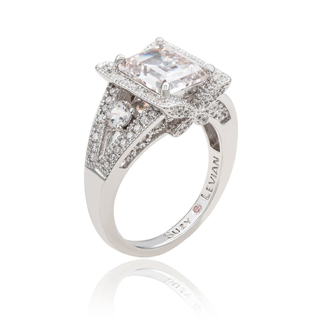 Suzy Levian Engagement Ring Silver US 5 5
