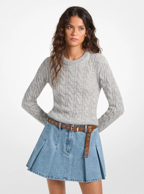 Michael Kors Cable Knit Sweater Grey XL 2