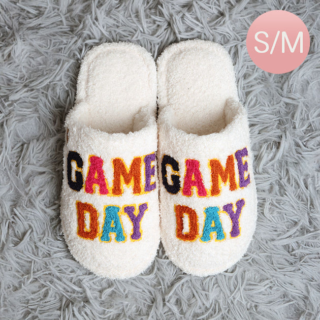FASHNZFAB Game Day Embroidered Slippers Multi Small/Medium 2