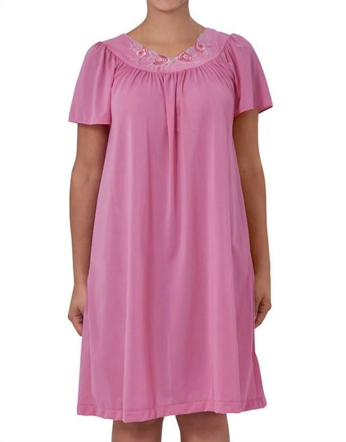 Shadowline Short Gown Pink 2X 2