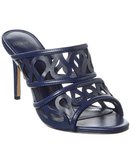 Alexandre Birman Dakota 85 Leather Sandal Blue EU 37 2