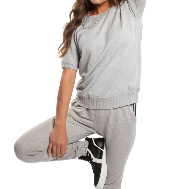 ON THIS DAY Short Sleeve French Terry Sweatshirt Grey Medium 2