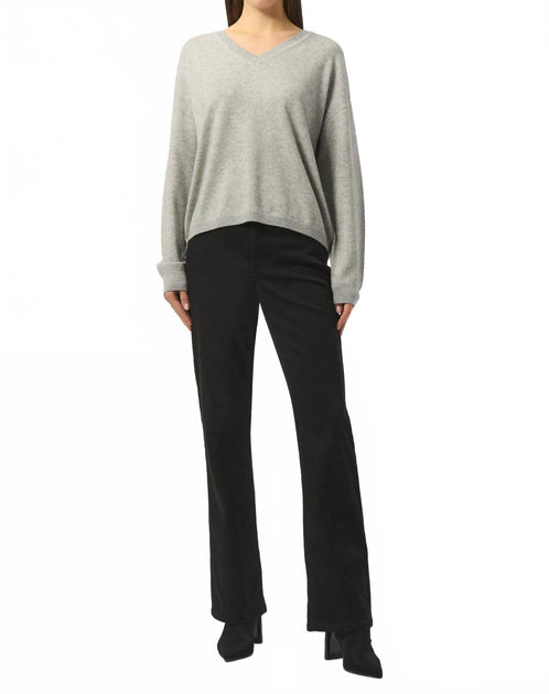 Joseph Ribkoff V Neck Boxy Sweater Grey Medium 4