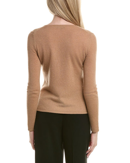 Bruno Magli Classic V-Neck Sweater Brown Large 3