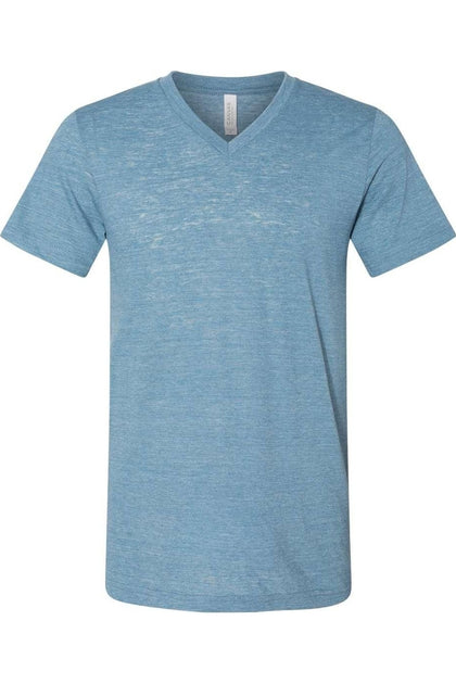 BELLA + CANVAS Textured Jersey V-Neck Tee Multi Small 2