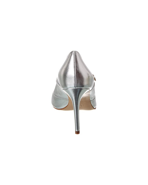 M by Bruno Magli Panna Leather Pump Silver US 9.5 4