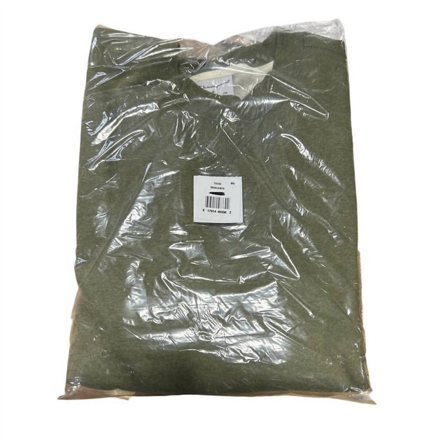 Champion Sueded Fleece Pullover Crew Neck Sweatshirt Green Medium 4