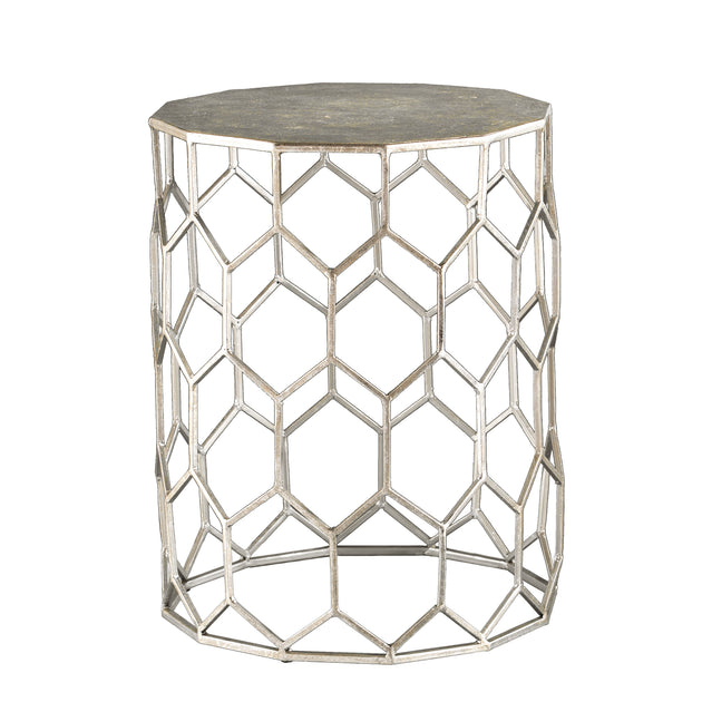 SEI Clarissa Metal Accent Table Silver 3