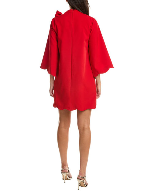 FATE Tie Detail Shift Dress Red Small 3