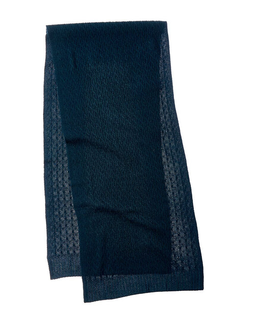 Forte Écharpe Texturée en Cachemire Bleu Taille Unique 3