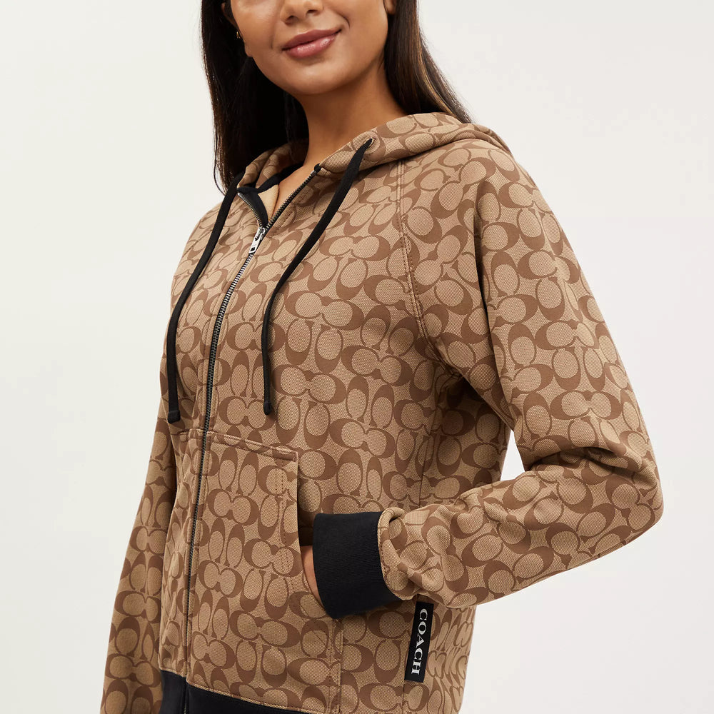 COACH フード付きスウェット ブラウン系 f8b1ba1a1fd345249092367dc51b8f