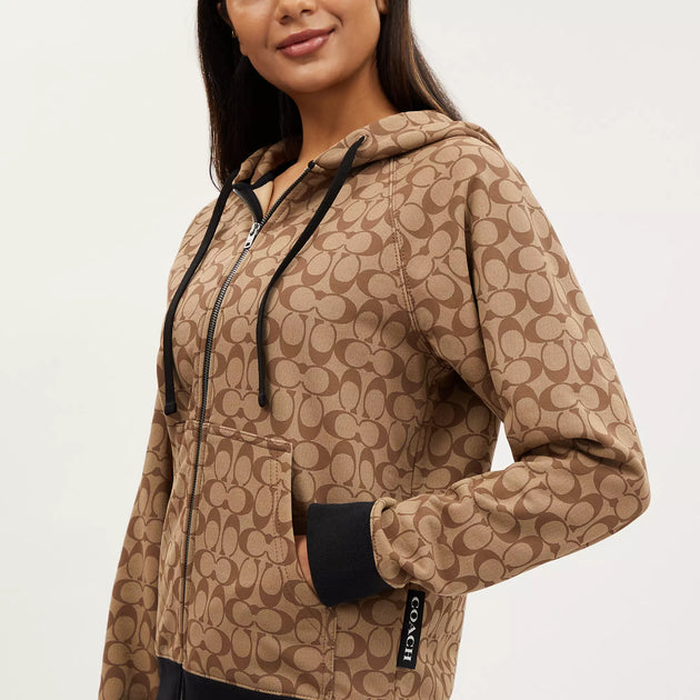 Coach Outlet All Over Signature Zip Hoodie | ShopSimon