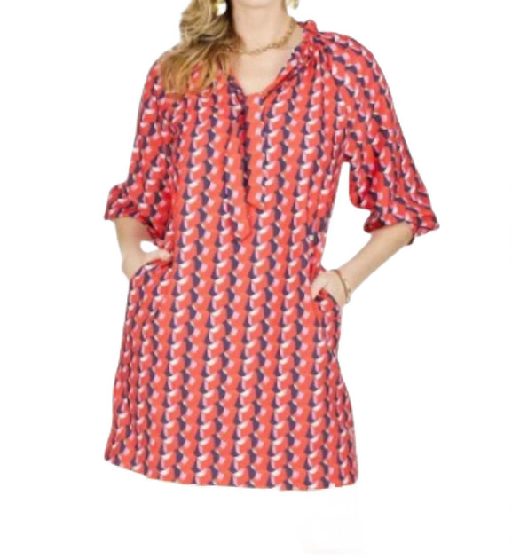 Jade Ruched Neck Dress Pink XLarge 2
