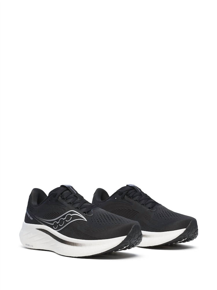 NEW SAUCONY men\'s ride 18 shoe in black/white  noir/blanc Saucony Men main image 4