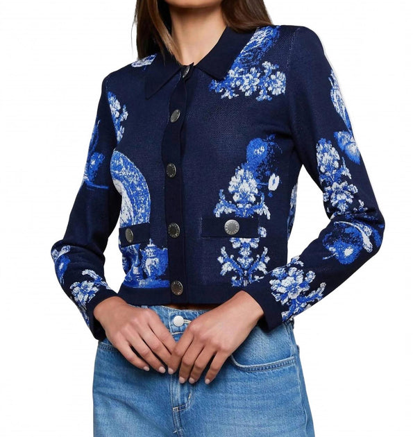 L'Agence Osiris Jacquard Cardigan Multi Medium 2