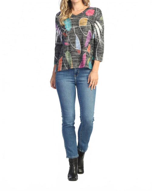 Jess & Jane Frolic Burnout High Low Top Black Medium 2