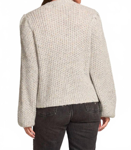 Saltwater Luxe Margow Knit Bow Sweater Beige Large 3