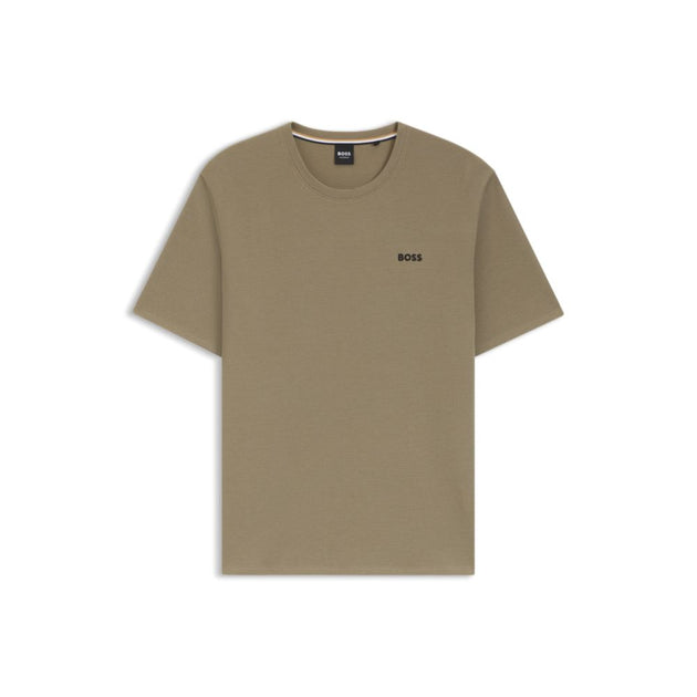 Boss Embroidered-logo Pyjama T-shirt Brown XLarge 2