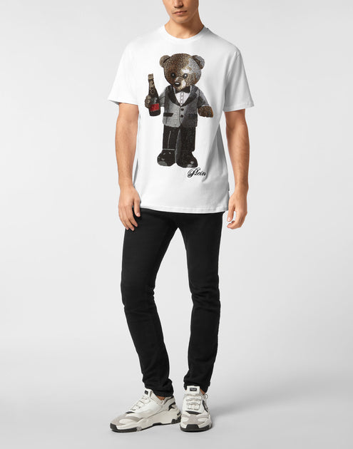 Philipp Plein Round Neck T-Shirt Teddy Bear Black Large 4
