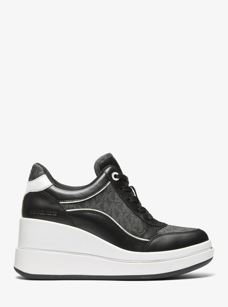 Michael Kors Emmy Wedge Trainer Black US 6.5 3