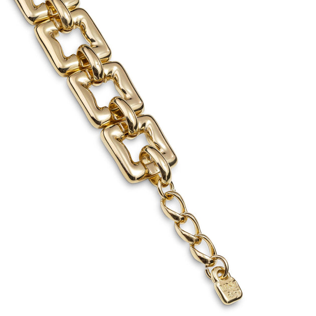 UNOde50 Squared Link Classic Bracelet Gold 3