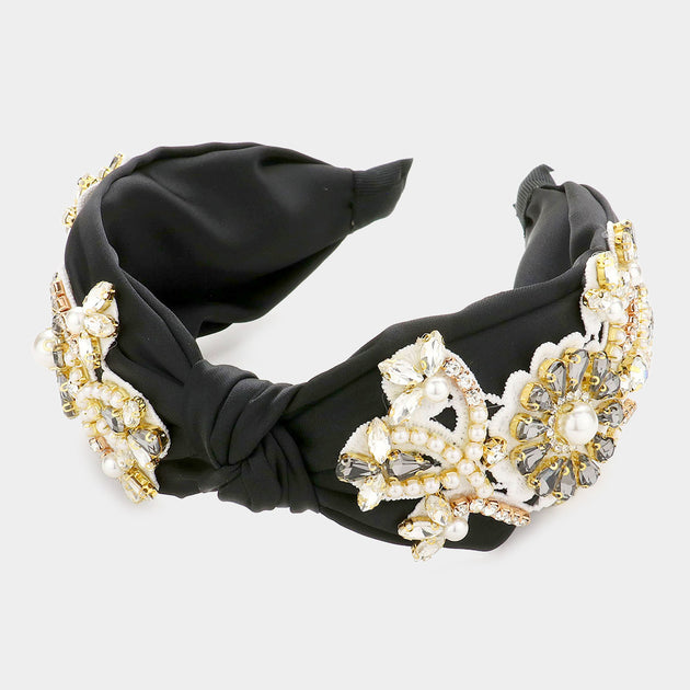 FASHNZFAB Flower Knot Headband Green 4