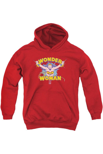 Gildan DC Comics Flying Through Youth Hooded Sweatshirt Red XL 2