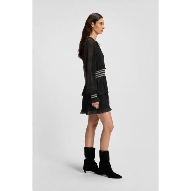 Boss Plisse Dress Black Size 4 4