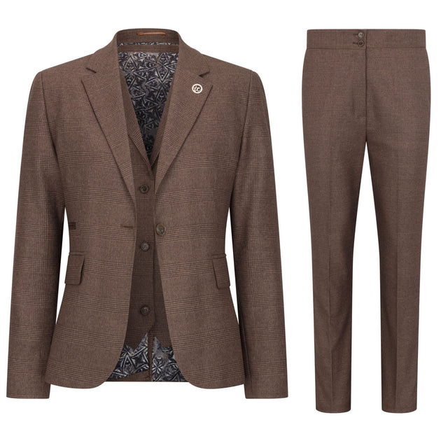 Infinity Three-Piece Suit Brown US 6 2