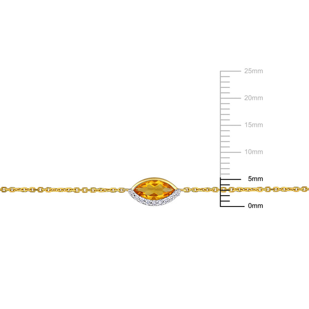 Mimi & Max Station Necklace Green Gold 4