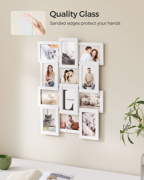 Hivvago Set mit 12 Collage-Bilderrahmen Weiß 4