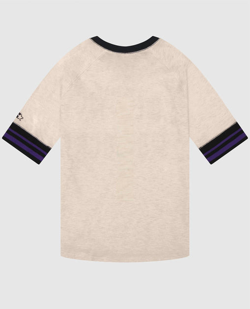 Starter Womens Colorado Rockies First Choice 3/4 Sleeve Shirt Beige Medium 3