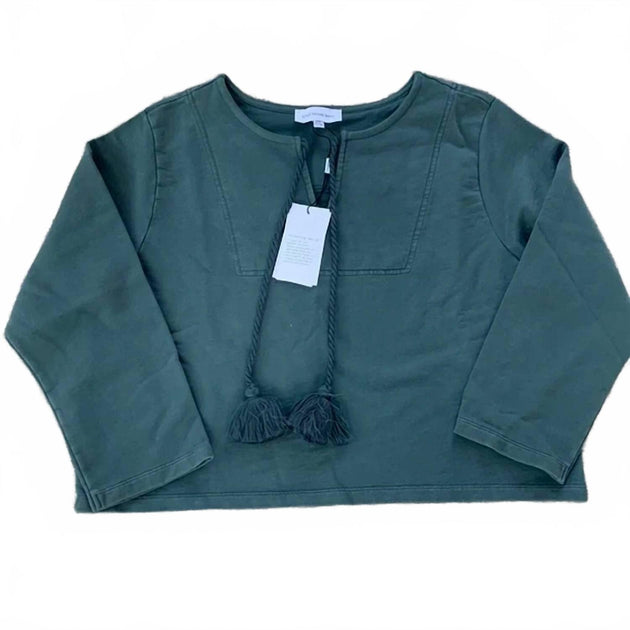 SOMETHING NAVY Tassel Tie Sweatshirt Green Medium 3