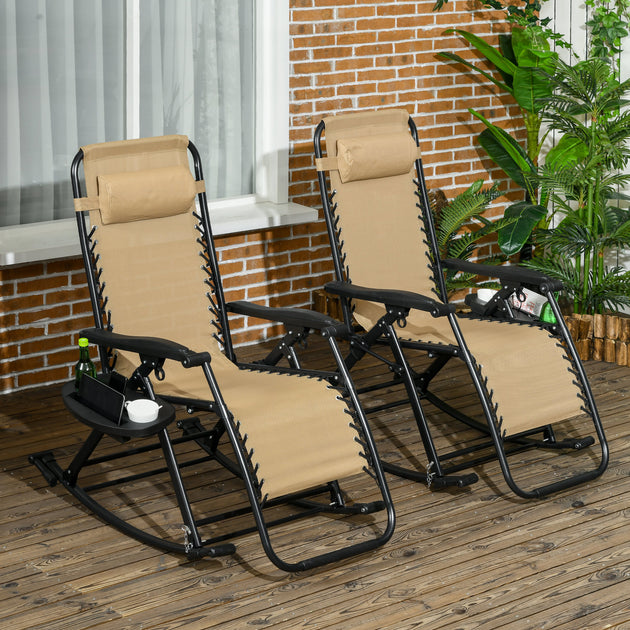 Streamdale Zero-Gravity Folding Rocking Chair Black 4