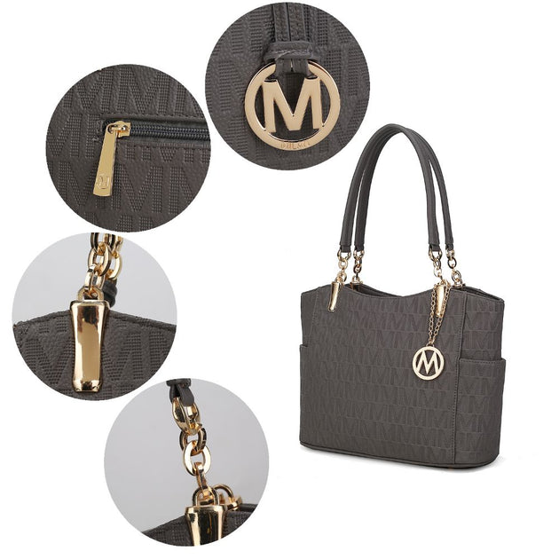 MKF Collection Malika M Satchel Handbag Brown Medium 4