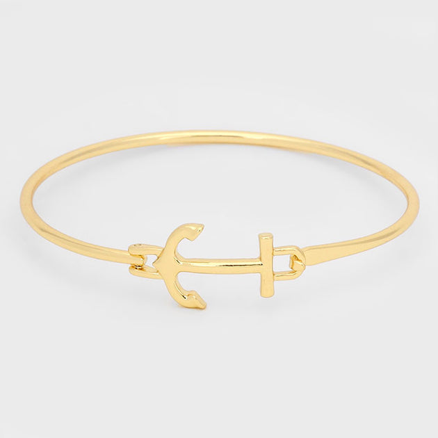 FASHNZFAB Anchor Hook Bracelet Gold One Size 2