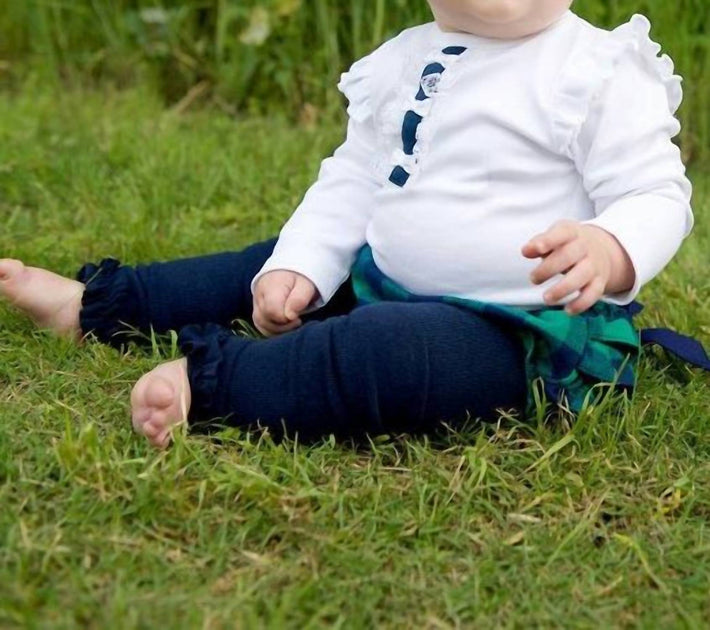 RuffleButts Henley Flutter Onesie White 6-12 Months 4