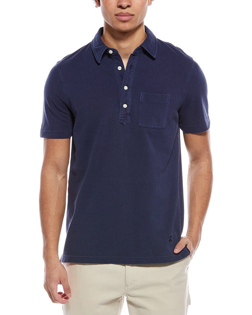 Brooks Brothers Garment Dyed Pique Polo Shirt Blue Medium 2