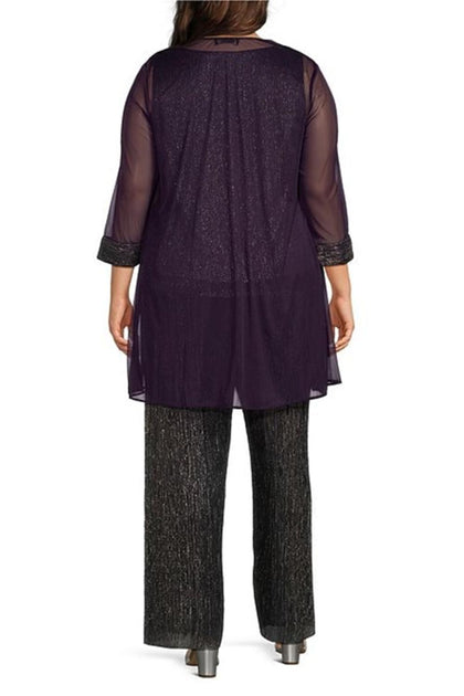 R & M Richards 9722 Pants Set Purple US 8 3