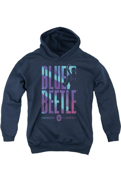 Gildan Blue Beetle Hero Host Youth Hooded Sweatshirt Blue Medium 2