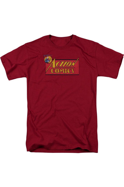 Gildan Superman Action Comics Logo T-Shirt Rot Medium 2