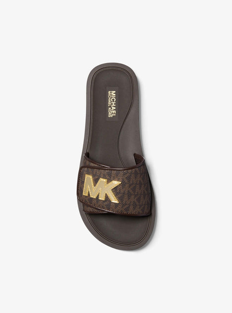 Michael Kors Palmer Slide Sandal Brown US 6 4