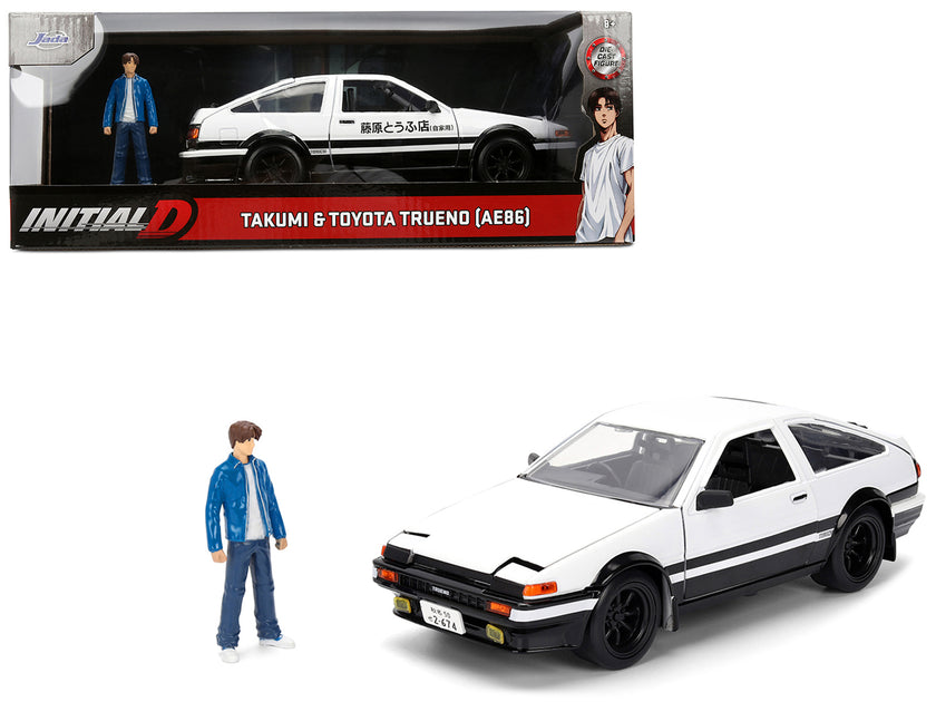 Jada Toyota Trueno AE86 White and Black 1/24 2