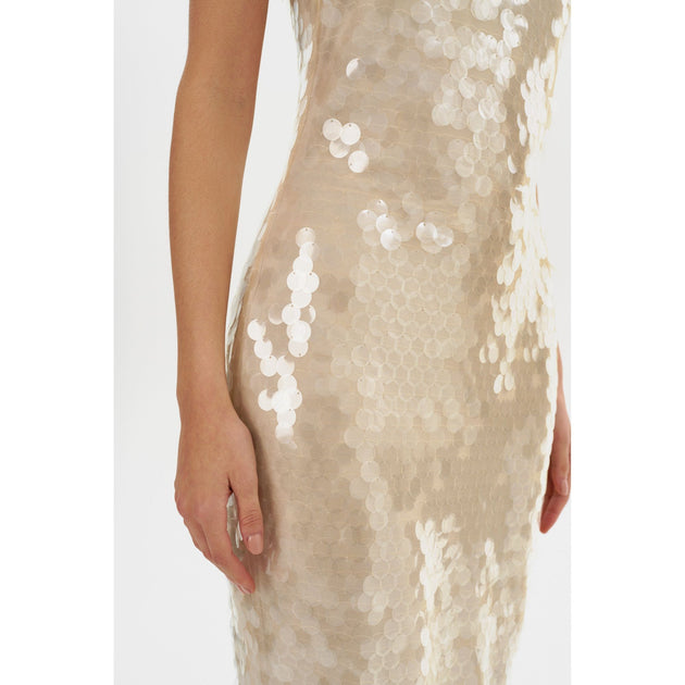 Lamarque Derrica Midi Dress Beige Small 3