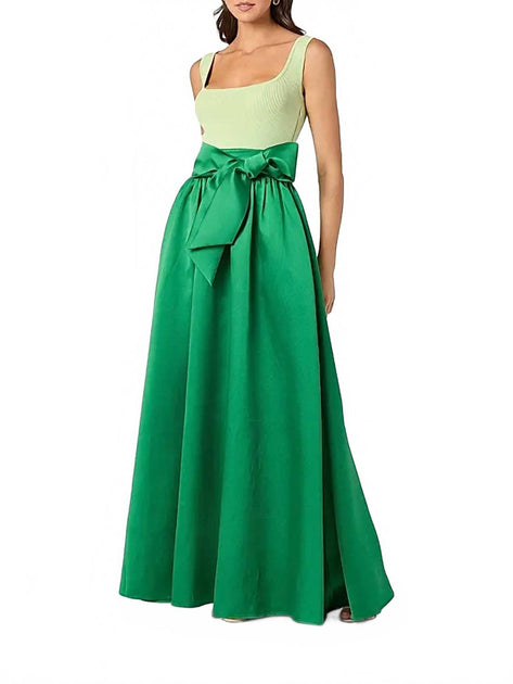 Shoshanna Mercer Robe Longue Vert Small 2