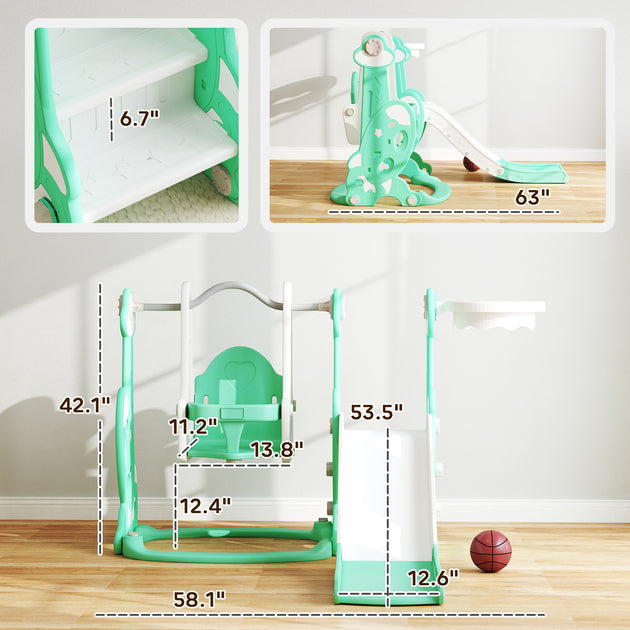 Hivvago 4-in-1 Kids Playset Multicolor 5