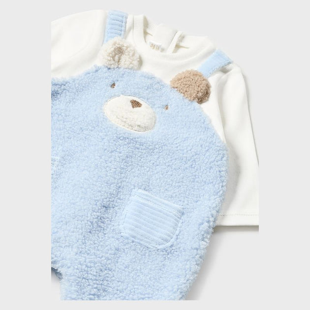 Mayoral Teddy Applique Overalls Babysuit Blue 3-6 Months 4
